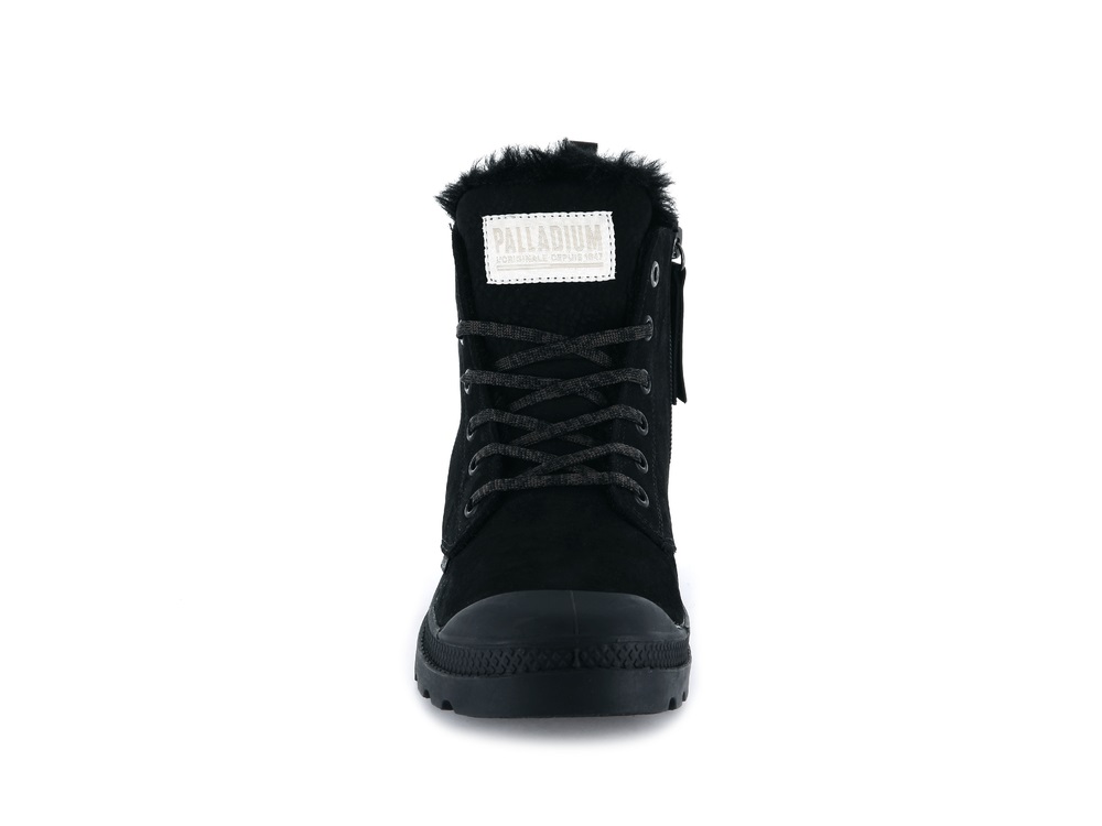 Botas De Invierno Palladium PAMPA HI ZIP WL Mujer Negras | Costa Rica-86913